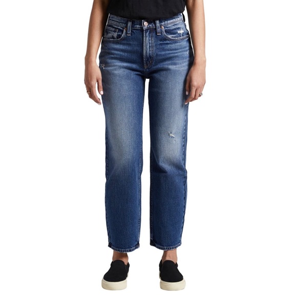 Silver Jeans NWT Frisco High Rise Straight Leg - Eco Friendly - Size 30 - Picture 1 of 12